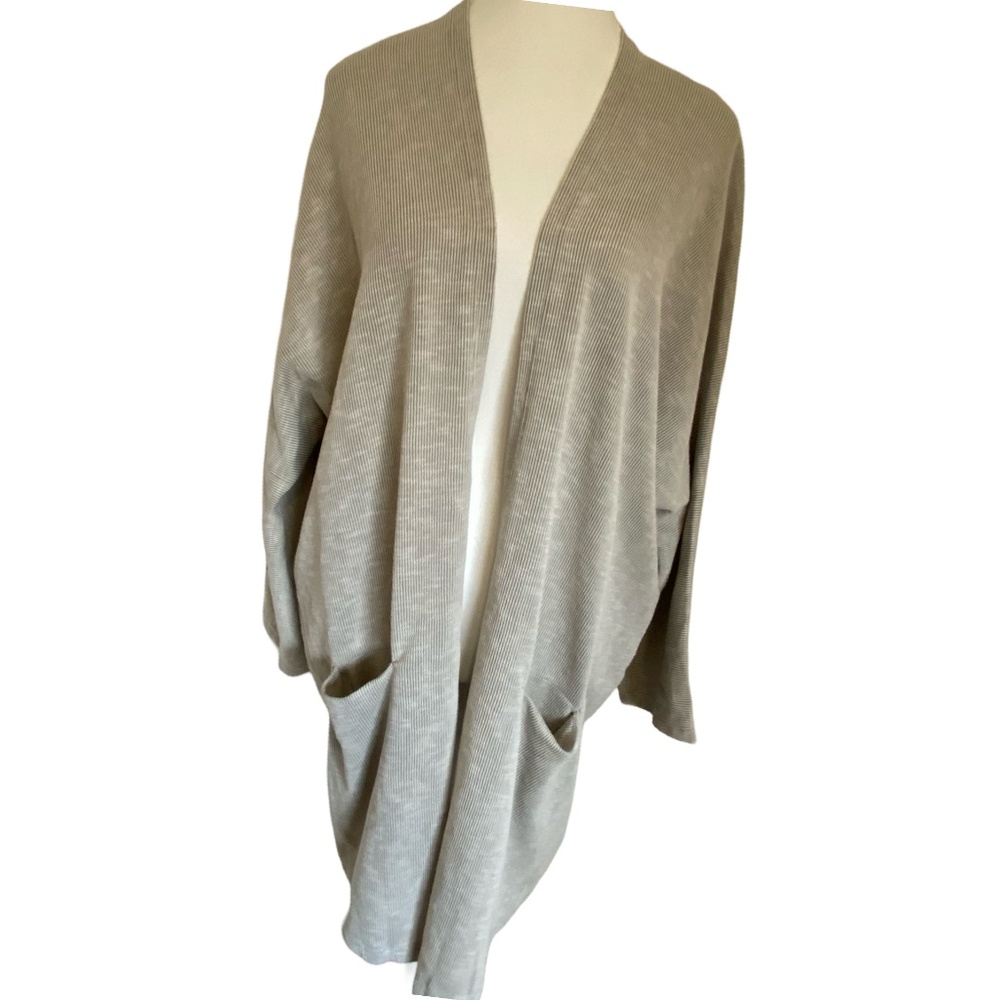 Donni Anthropologie Sandwash Rib-Knit Casual Cardigan. O/S